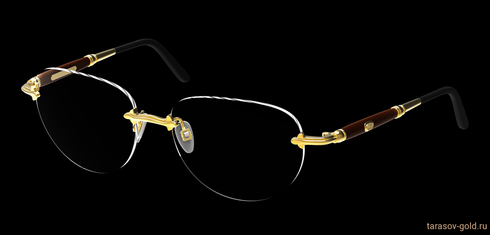Очки из золота, золотые очки мужские, очки из золота мужские, оправа для очков из золота, оправа для очков золотая, золотые очки, очки мужские из золота, платины, палладия, серебра ST-03