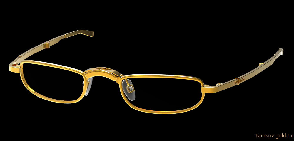 Складные очки в золотой оправе Max III-01 